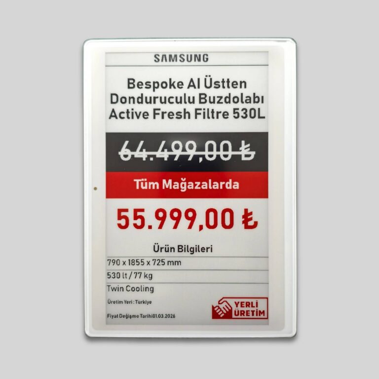 7.5" Renkli E-Paper Raf Etiketi