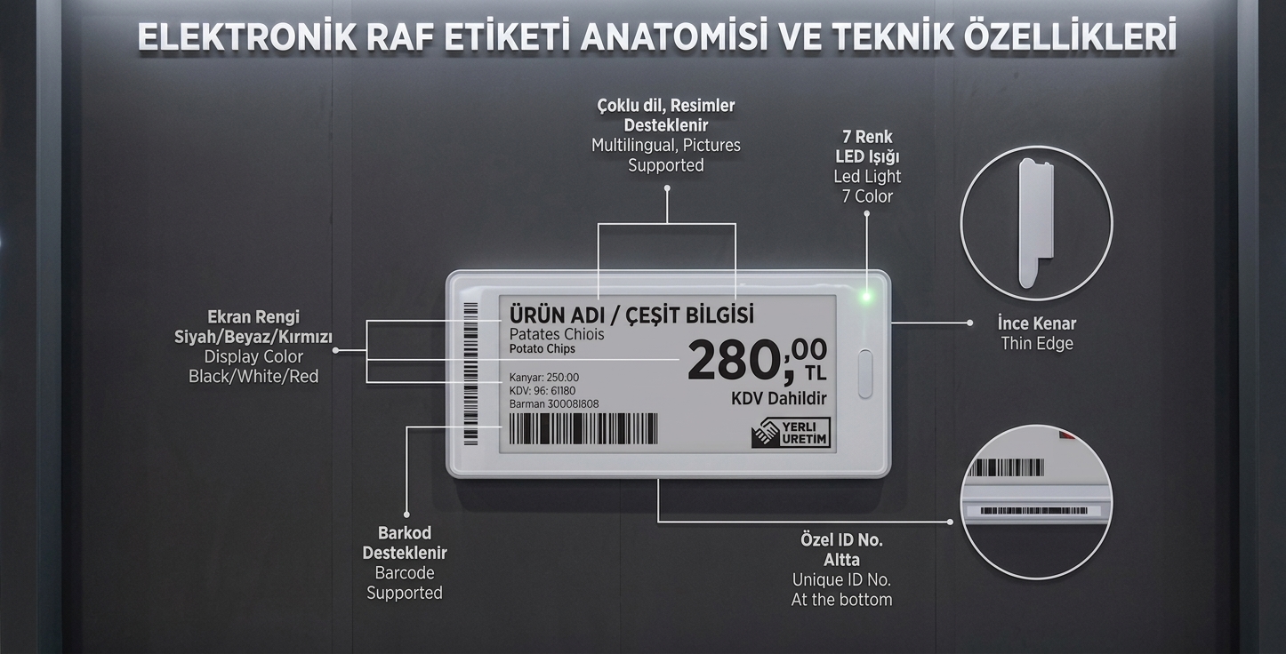 Elektronik Raf Etiketi Anatomisi ve Teknik Özellikleri